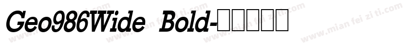 Geo986Wide Bold字体转换